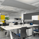 PEAK-C 120° Y-Shaped Metal Frame Modular Office Workstation Desk - Gavisco Office Furniture